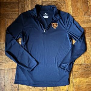 Chicago Bears Fanatics Quarter Zip Pullover Navy Long Sleeve NFL Top